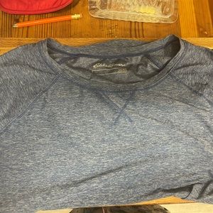 Eddie Bauer xl blue short sleeve shirt